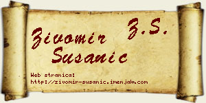 Živomir Susanić vizit kartica